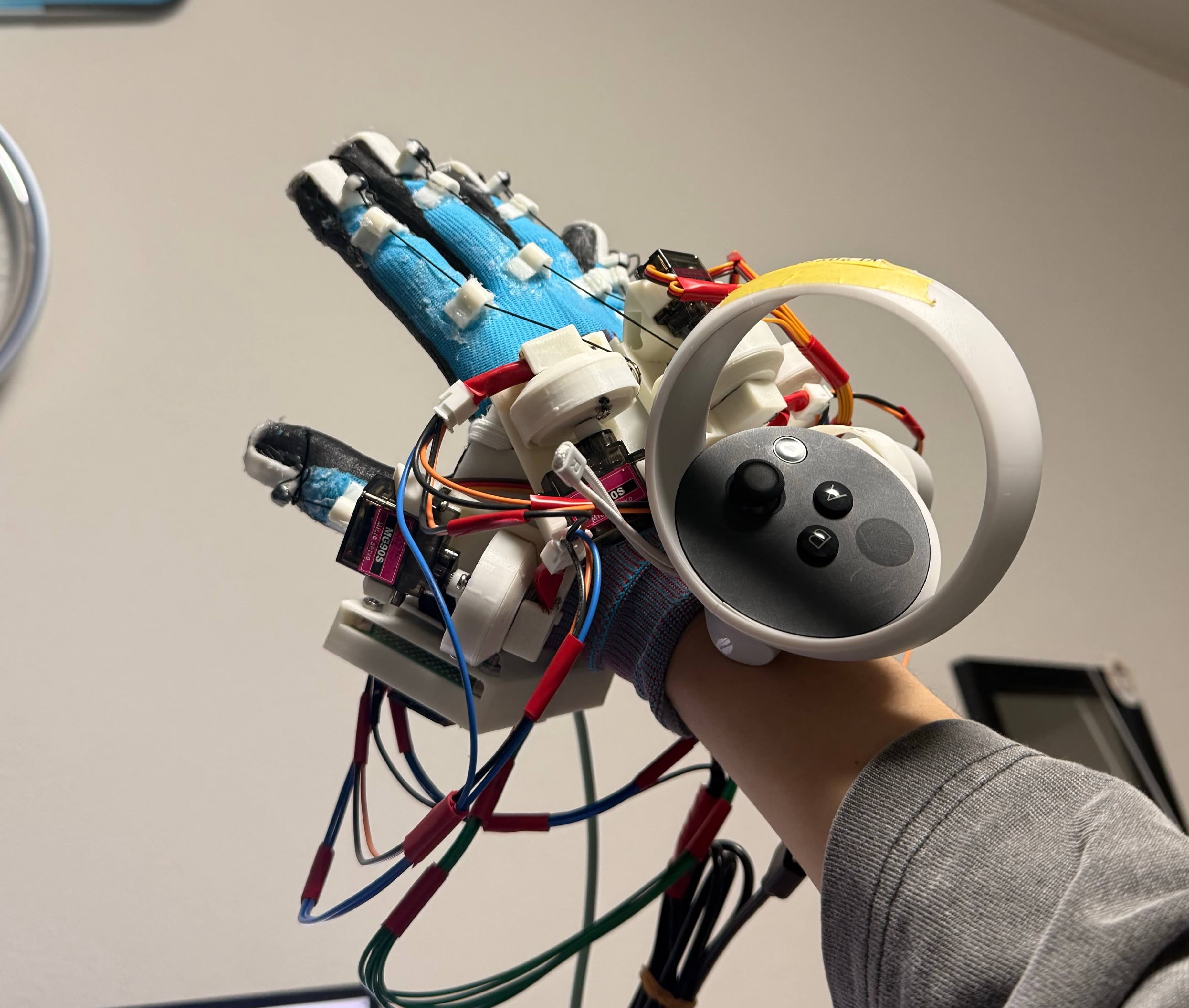 Haptic Piano glove device and virtual piano preview