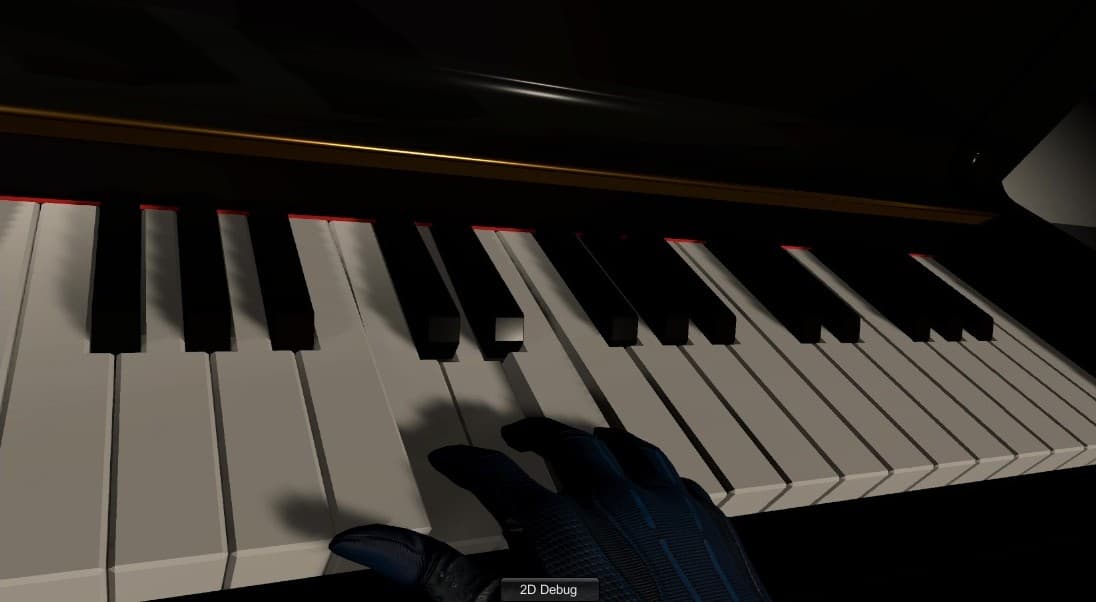 グローブ型リアルハプティックデバイスによる仮想空間ピアノ体験(卒業研究)