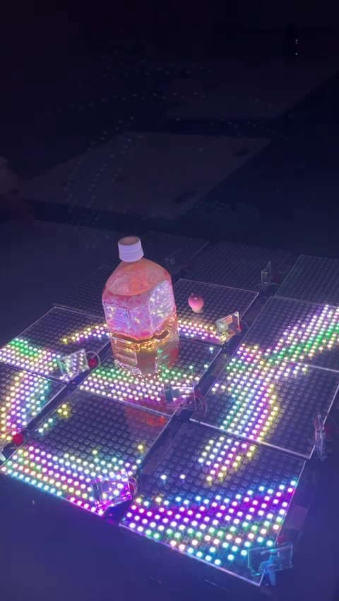 物体検知とLEDマトリクスを組み合わせた立方体型インタラクティブシステム